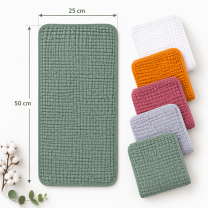 Little Teekie 6-Layer Cotton Muslin Baby Burp Cloth Set