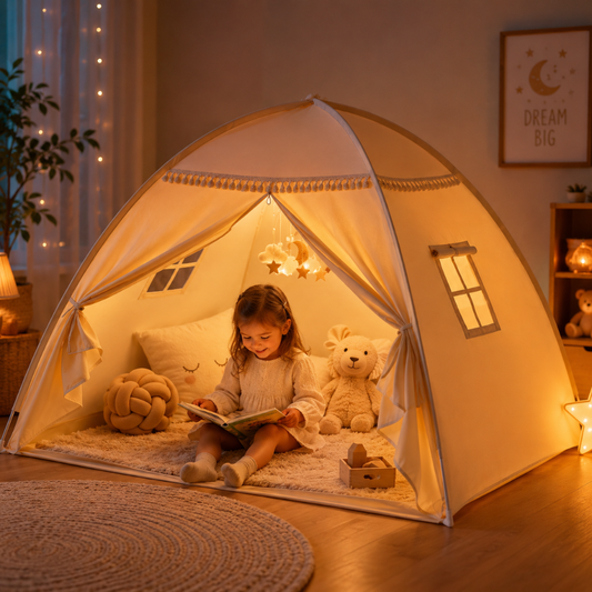 Little Teekie Full Bed Play Tent with Flags