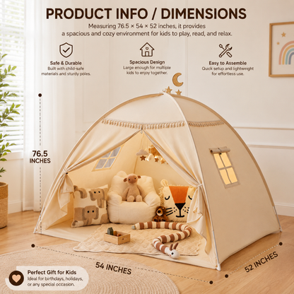 Little Teekie Full Bed Play Tent with Flags