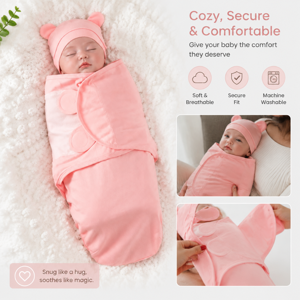 Little Teekie Cotton Baby Swaddle Sleeping Bag