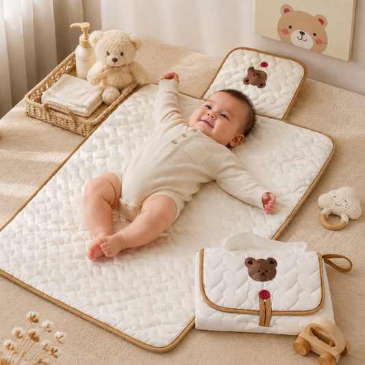 Little Teekie Bear Baby Diaper Changing Pad Travel Bag