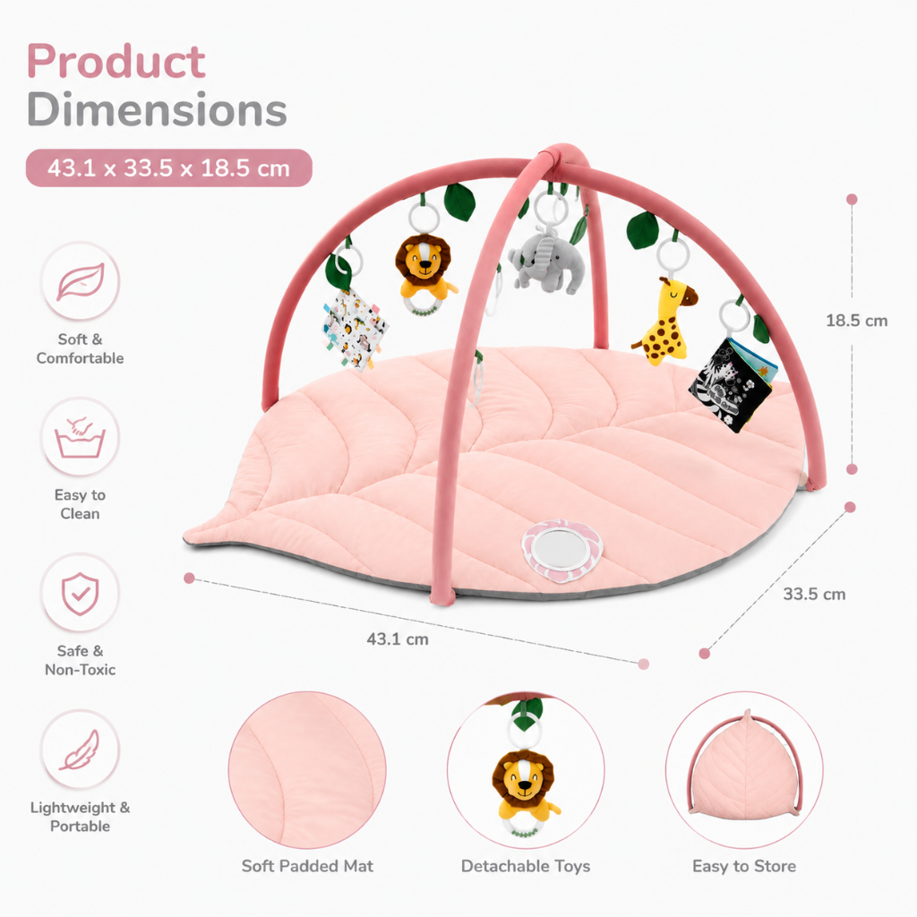 Little Teekie Leaf Shape Baby Play Gym Activity Mat