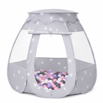 Little Teekie Pop Up Play Tent with Star Lights and Portable Ball Pit