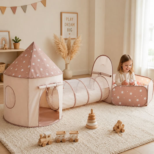 Little Teekie Kids Play Tent with Crawl Tunnel and Ball Pit