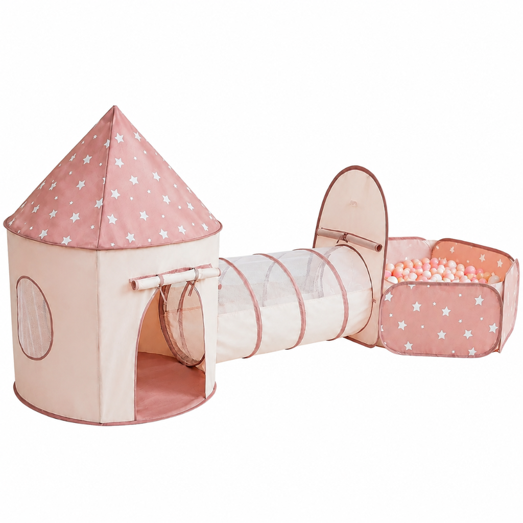 Little Teekie Kids Play Tent with Crawl Tunnel and Ball Pit