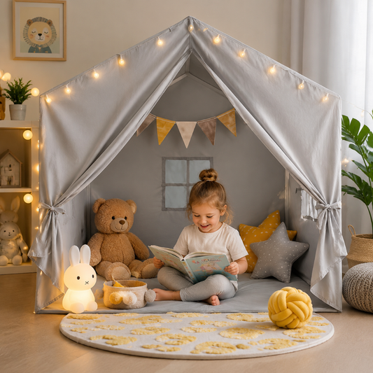 Little Teekie Kids Play Tent with Star Lights and Windows Play House