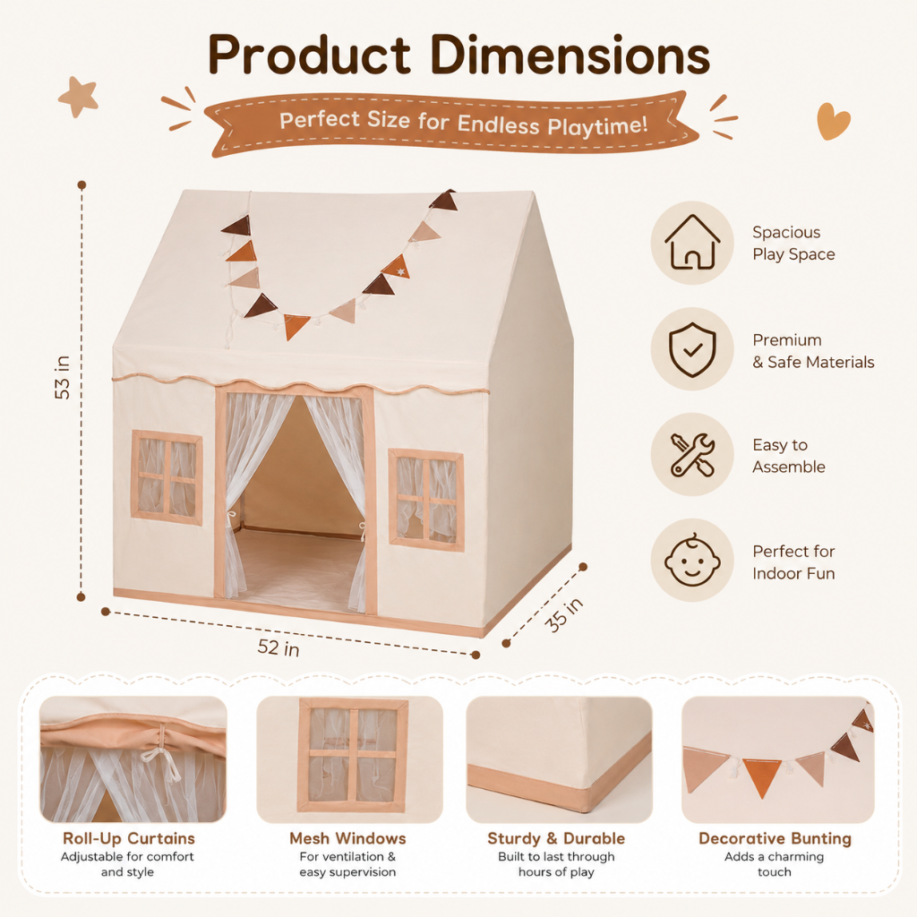 Little Teekie Kids Indoor Playhouse Tent