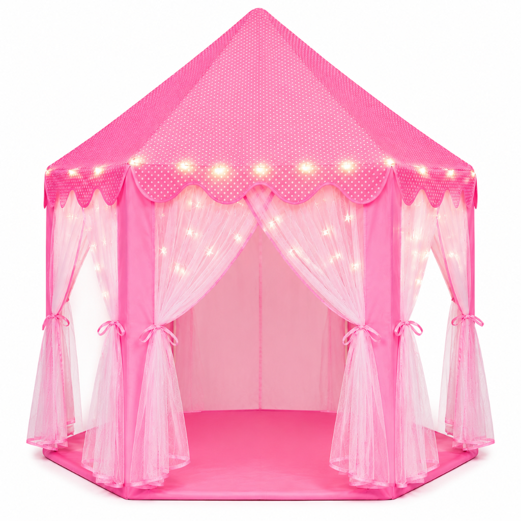 Little Teekie Princess Castle Play Tent with LED Star Lights