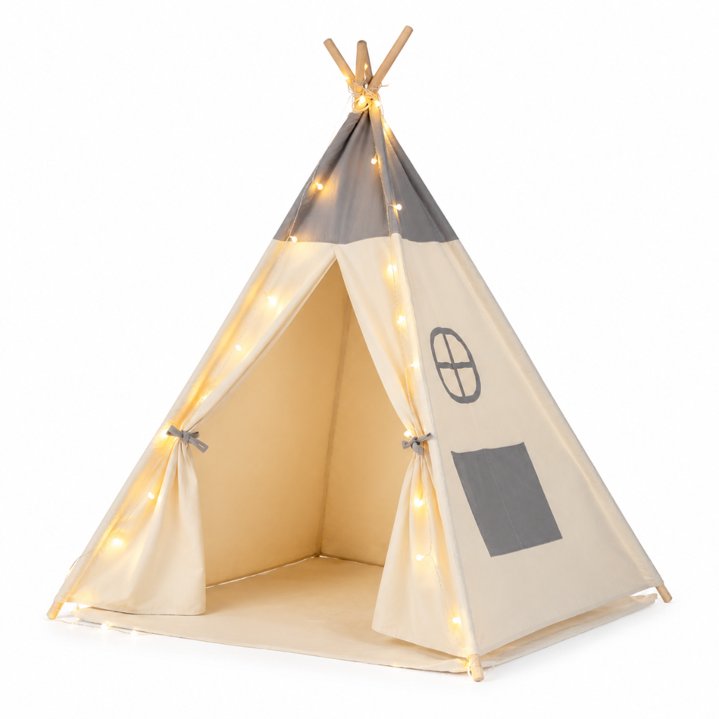 Little Teekie Kids Teepee Tent with Lights and Play Mat
