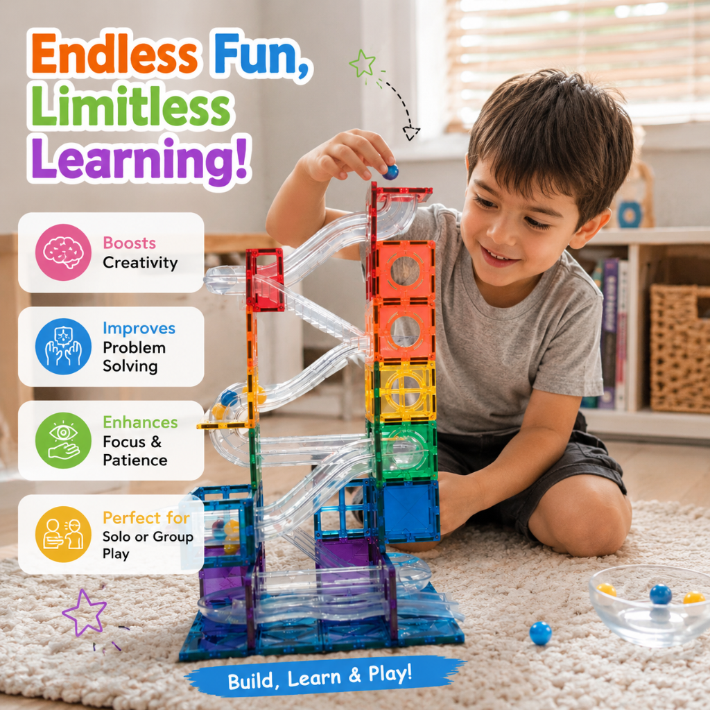 Little Teekie Magnetic Ball Run Tiles Set