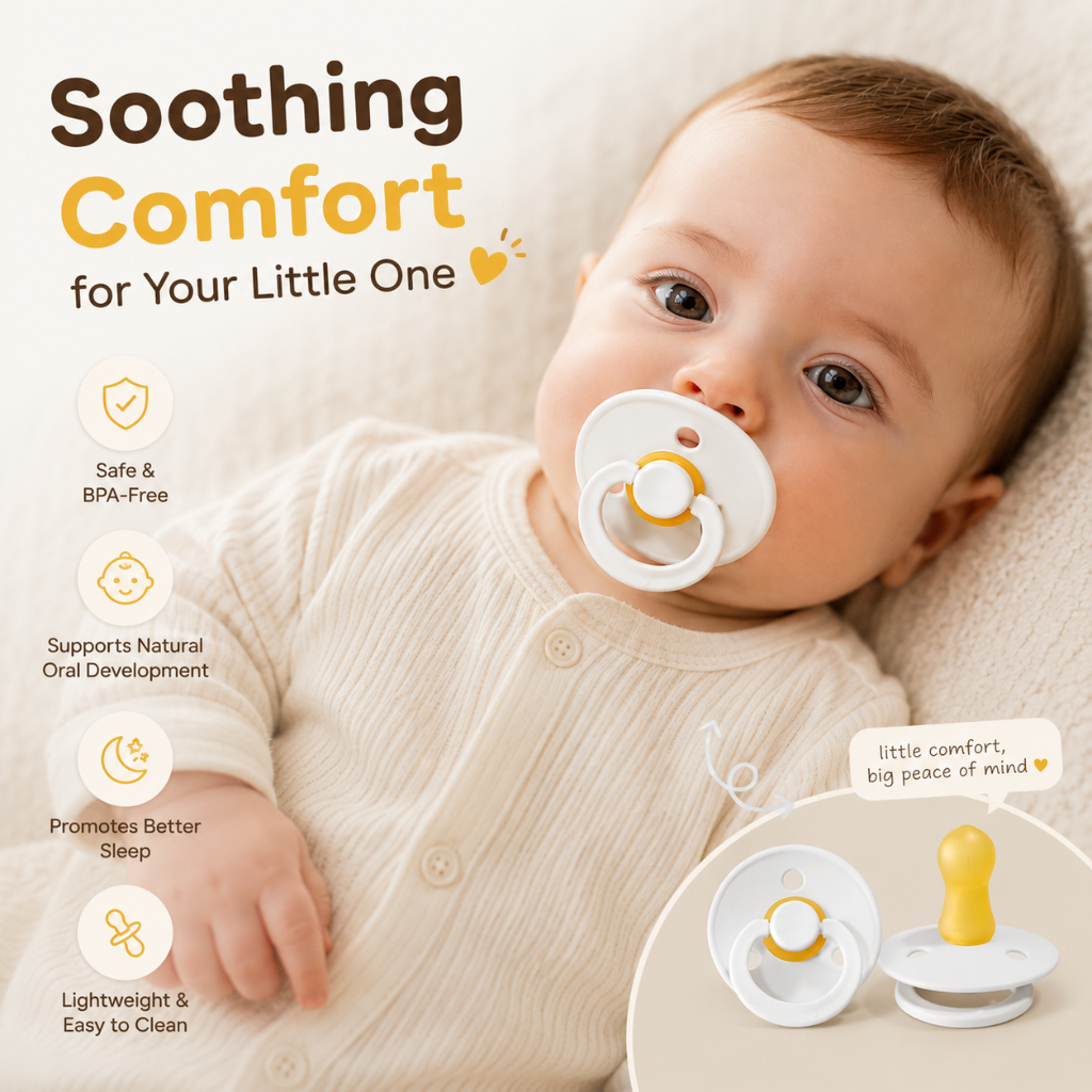 Little Teekie Natural Latex Baby Pacifier Twin Pack