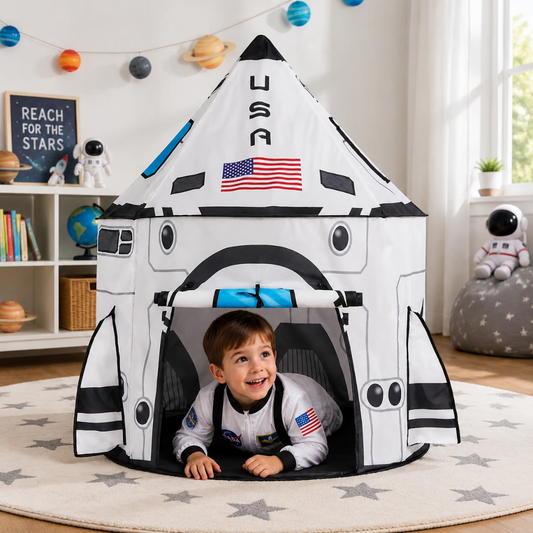 Little Teekie Rocket Ship Play Tent Pop Up Spaceship Playhouse