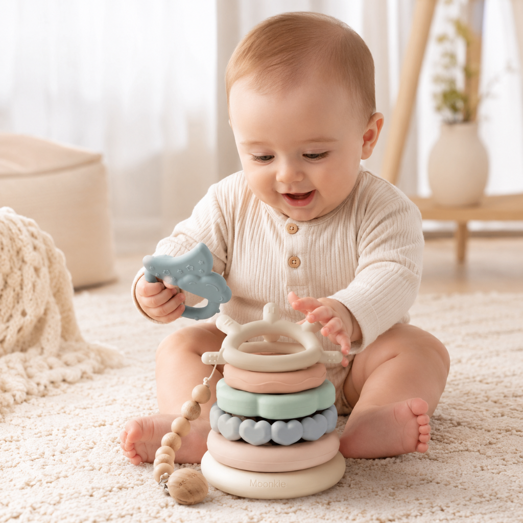 Little Teekie Silicone Stacking Teether Rings