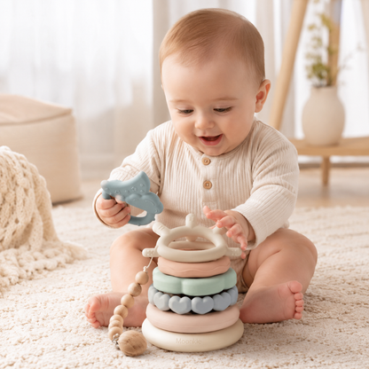 Little Teekie Silicone Stacking Teether Rings
