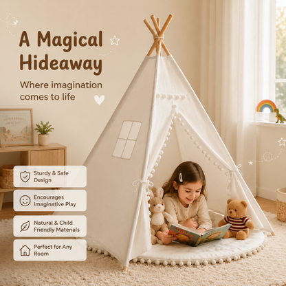 Little Teekie Classic Teepee Play Tent for Kids