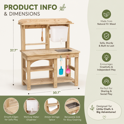Little Teekie Outdoor Wooden Mud Kitchen