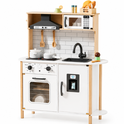 Little Teekie Wooden Kids Play Kitchen Set