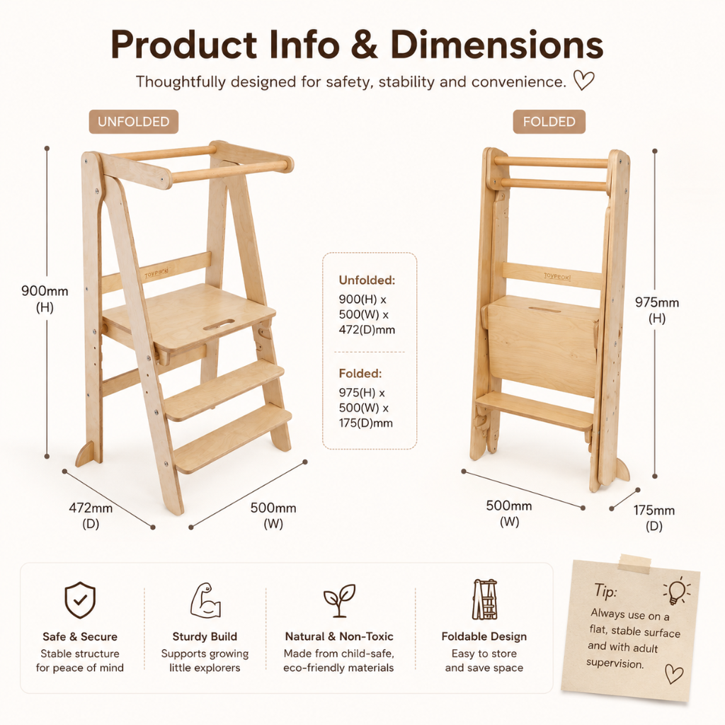 Little Teekie Wooden Folding Learning Tower