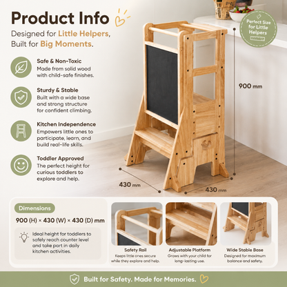 Little Teekie 3-in-1 Adjustable Wooden Learning Tower