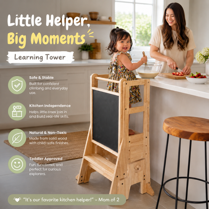 Little Teekie 3-in-1 Adjustable Wooden Learning Tower