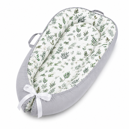 Little Teekie Leaf Print Baby Nest Lounger
