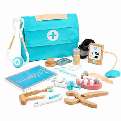 Little Teekie Wooden Kids Doctor Play Set