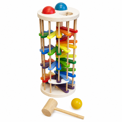 Little Teekie Wooden Pound & Ball Drop Tower