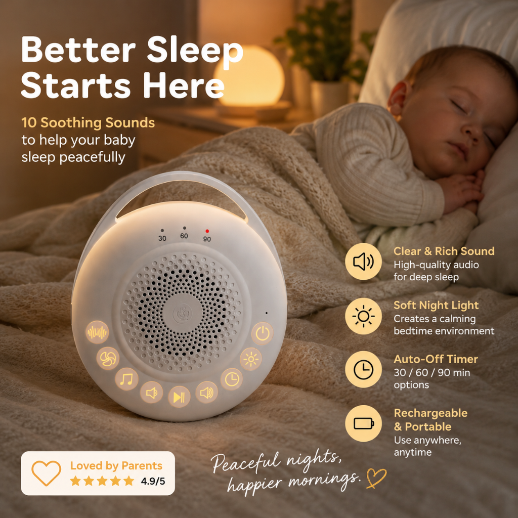 Little Teekie Portable Baby White Noise Sound Machine