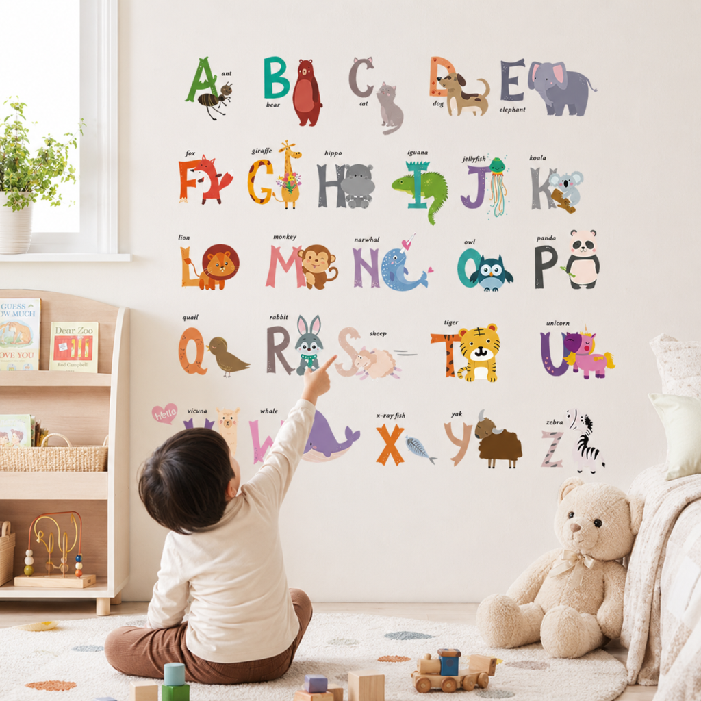 Little Teekie Animal Alphabet Wall Stickers