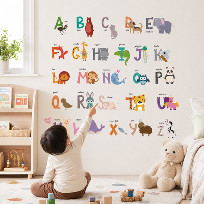 Little Teekie Animal Alphabet Wall Stickers