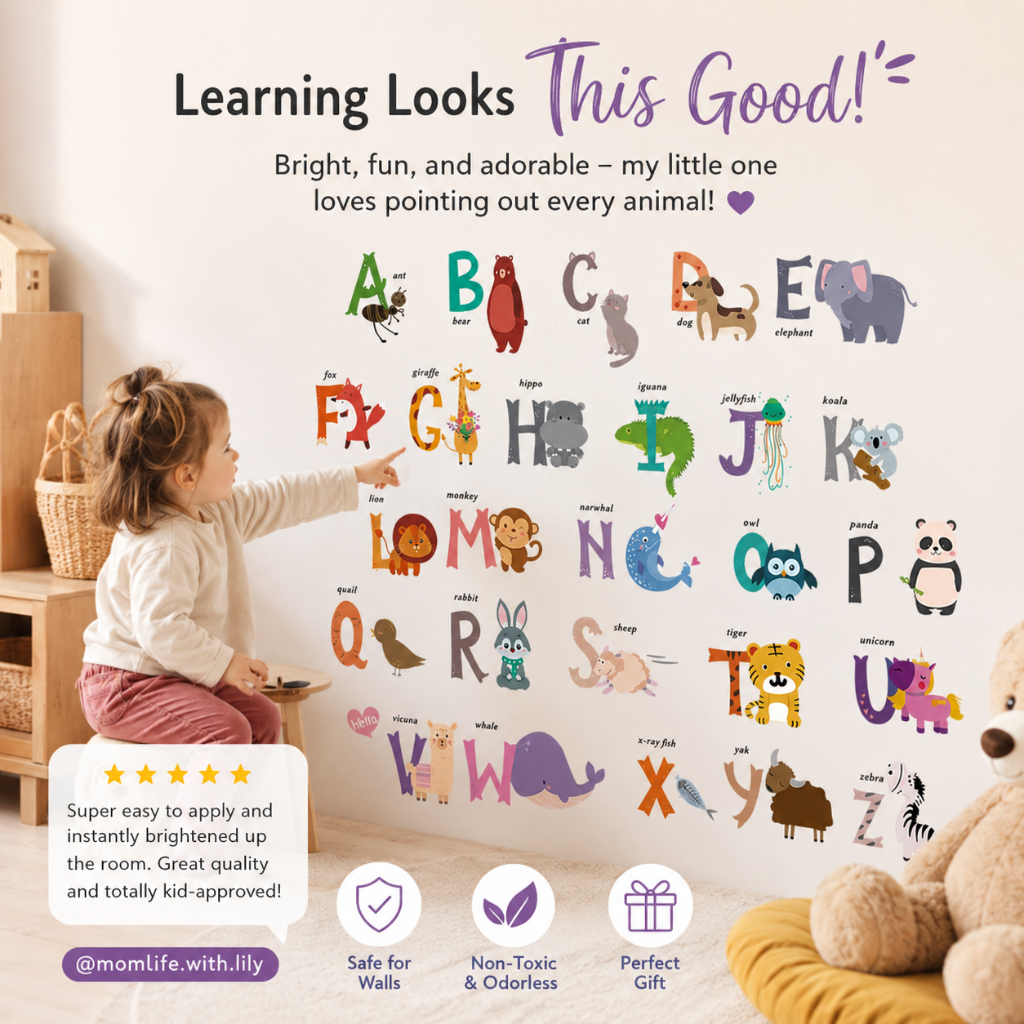 Little Teekie Animal Alphabet Wall Stickers