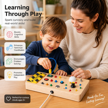 Little Teekies Wooden Switch Activity Board Kids Busy Learning Toy