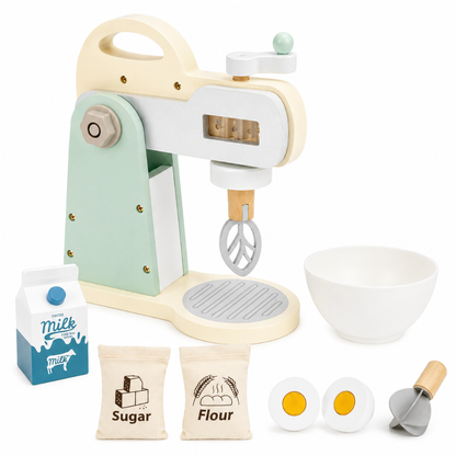 Little Teekie Wooden Mixer Kitchen Play Set