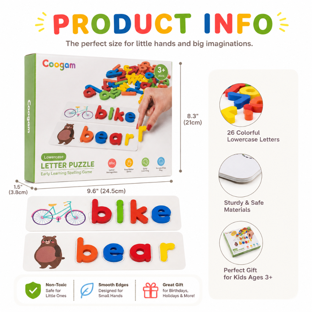Little Teekie Wooden Letter Matching Learning Game