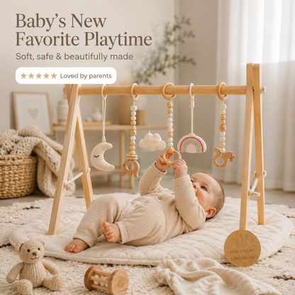 Little Teekie Wooden Baby Play Gym Activity Frame