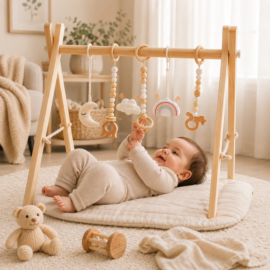 Little Teekie Wooden Baby Play Gym Activity Frame