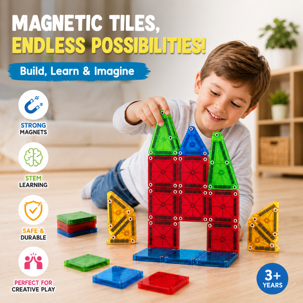 Little Teekie Mini Magnetic Tiles Travel Play Set