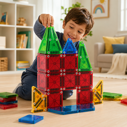 Little Teekie Mini Magnetic Tiles Travel Play Set