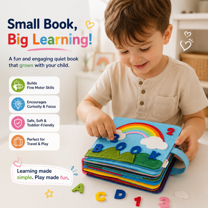 Interactive Montessori Felt Activity Story Book for Toddlers