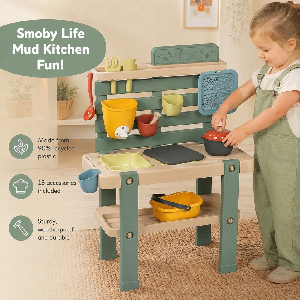 Little Teekie Mud Kitchen Playset with Accessories