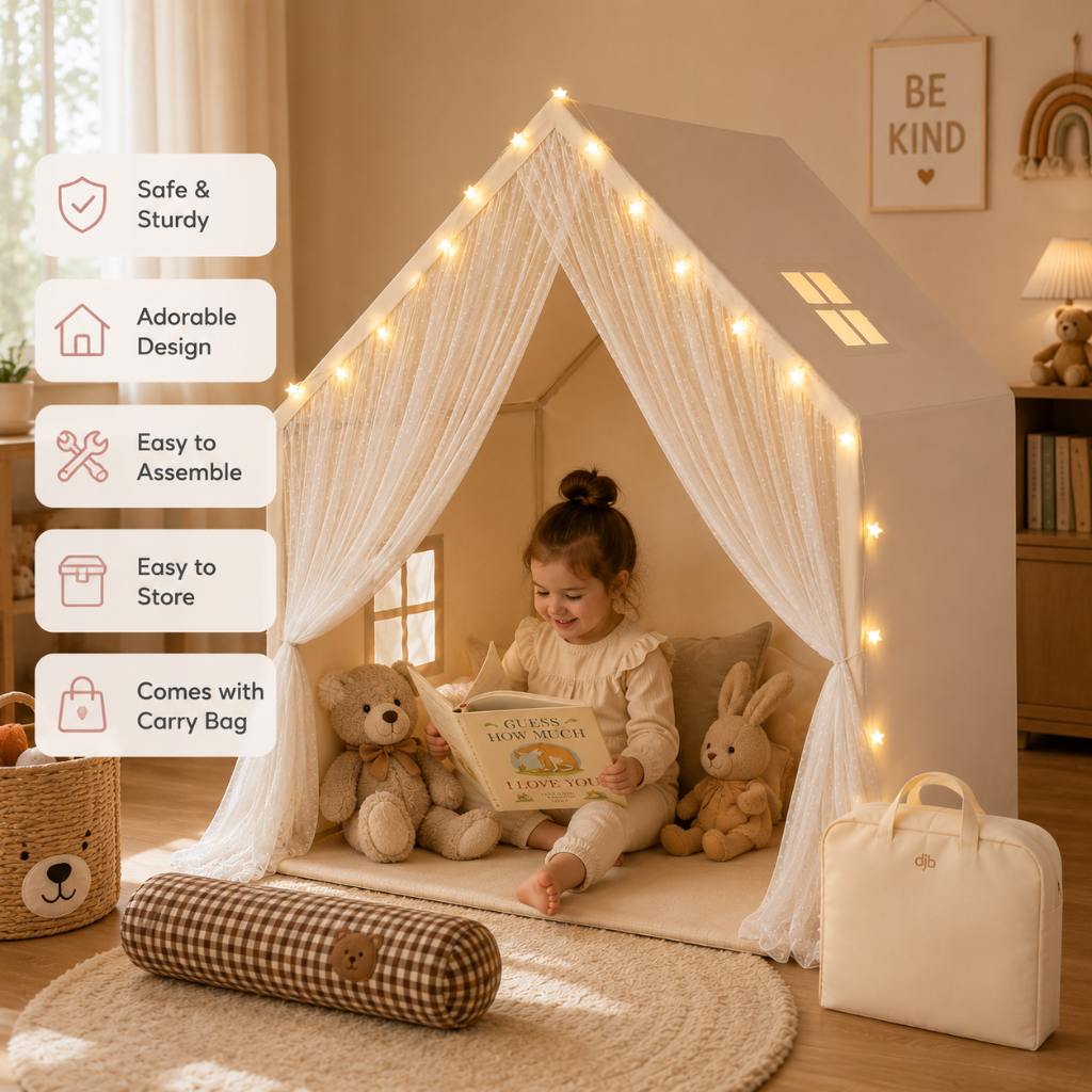 Little Teekie Lace Kids Play Tent with Lights