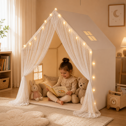 Little Teekie Lace Kids Play Tent with Lights