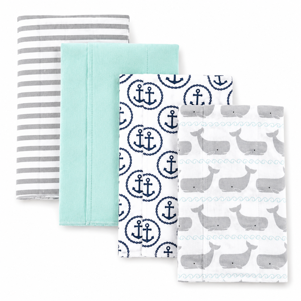 Little Teekie Soft Cotton Baby Burp Cloth Set
