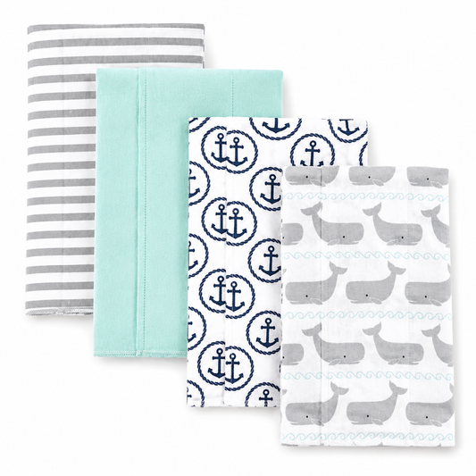 Little Teekie Soft Cotton Baby Burp Cloth Set