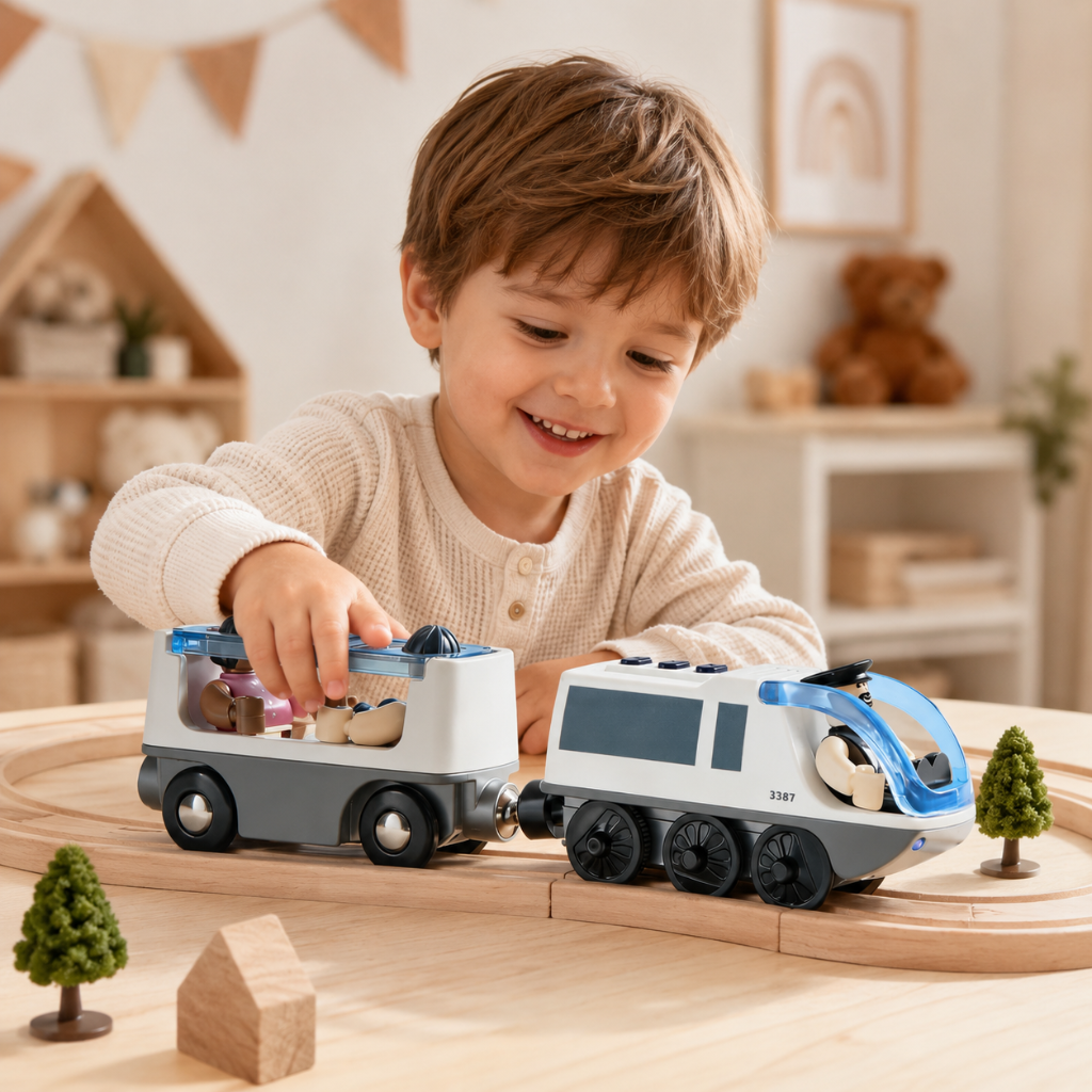 Little Teekie Electric Sound Train Set Toy