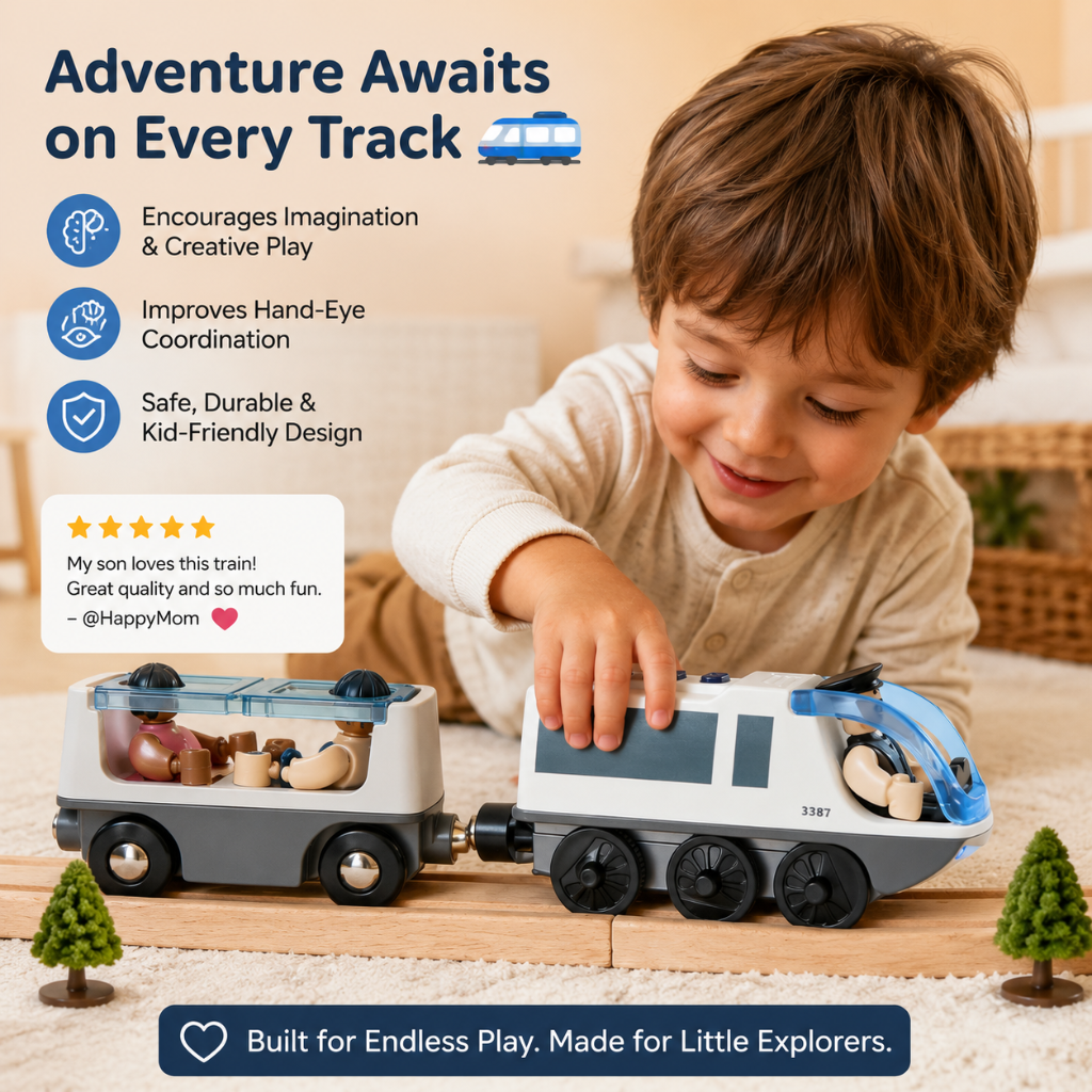 Little Teekie Electric Sound Train Set Toy