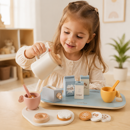 Little Teekie Kids Coffee & Afternoon Tea Pretend Play Set