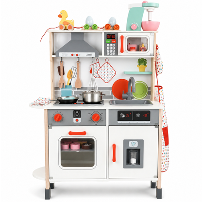 Little Teekie Wooden Play Kitchen Set with Realistic Features