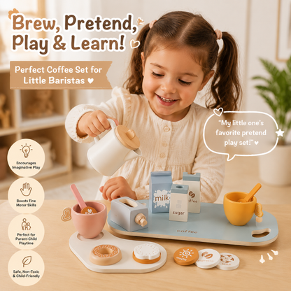 Little Teekie Kids Coffee & Afternoon Tea Pretend Play Set