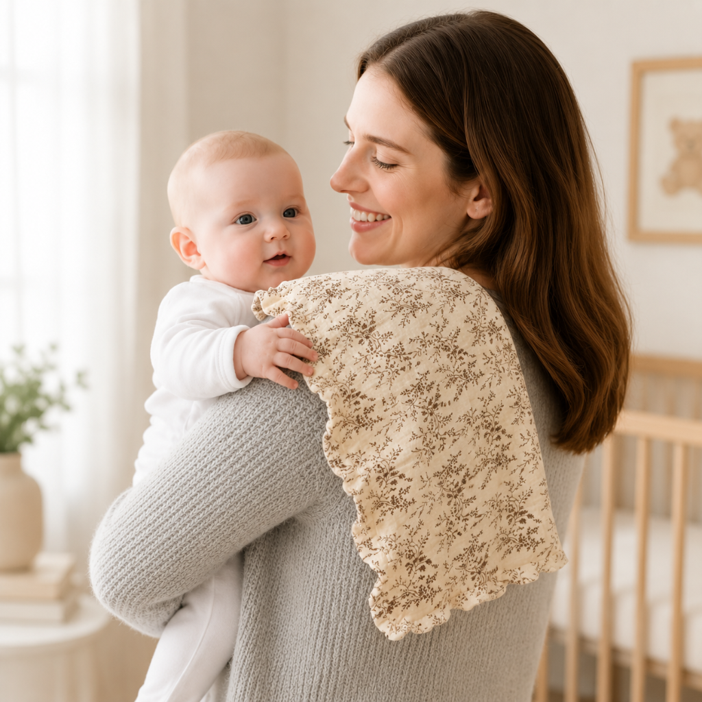 Little Teekie Soft Baby Bib & Burp Cloth Set – 5 Pack